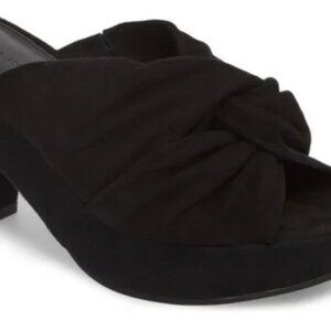 Rebecca Minkoff Black Suede Size 7.5 Jaden Platform Sandal